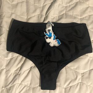 I heart raves High wasted black bikini bottoms